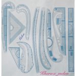 پک خطکش 10 تکه حرفه ایی اصل (آبی)